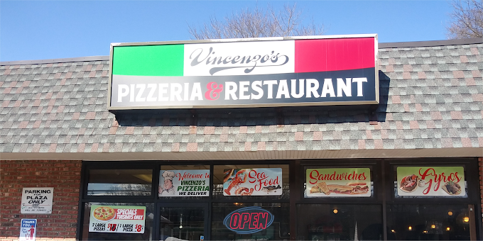 Outside Vincenzo's Pizza in Budd Lake, New Jersey